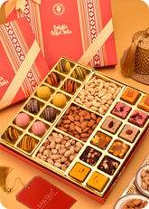 Fudge, Dry Fruits with Marzipan Sweets Gift Pack